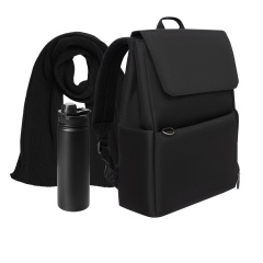 Подарочный набор Marco, черный (шарф, термобутылка, рюкзак)