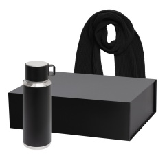 Подарочный набор Oslo, Forges, черный (термос, шарф)
