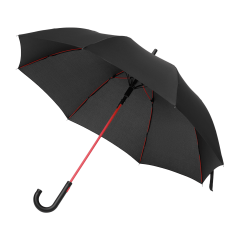 Зонт-трость Quantum, черный/красный