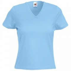  "Lady-Fit V-Neck T", -_M, 95% /, 5% , 210 /2