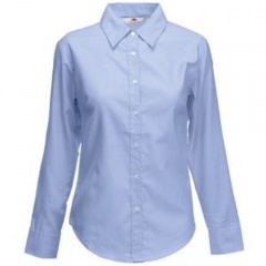  "Lady-Fit Long Sleeve Oxford Shirt", -_L, 70% /, 30% /, 135 /2