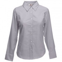  "Lady-Fit Long Sleeve Oxford Shirt", -_L, 70% /, 30% /, 135 /2