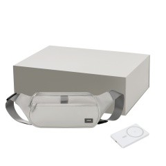 Подарочный набор Boston, Atlantis, серый (поясная сумка, аккумулятор)