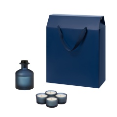 Подарочный набор Sento, Mizu, синий (свечи, диффузор)