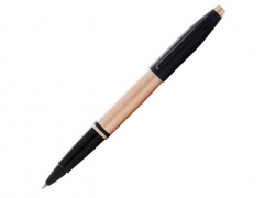 - Calais Brushed Rose Gold Plate and Black Lacquer