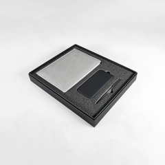 Набор подарочный BLISS: ежедневник, ручка и power bank в коробке с ложементом