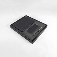 Набор подарочный BLISS: ежедневник, ручка и power bank в коробке с ложементом