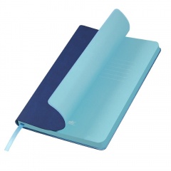 Ежедневник недатированный, Portobello Trend, Latte NEW, 145х210, 256 стр, синий/голубой( светлый форзац)
