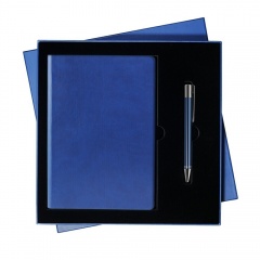 Подарочный набор Portobello/Latte  синий (Ежедневник недат А5, Ручка)