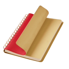 Ежедневник Vista недатированный, красный/бежевый