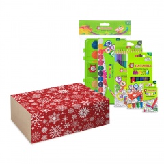 Детский набор для творчества Twinkle, 6 предметов, в подарочной коробке с новогодним шубером