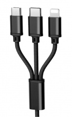  3--1 CONNEQ: Micro USB, Lighting, Type C,  1 ,  