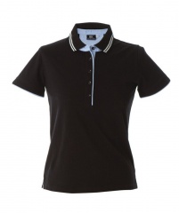Рубашка поло женская RODI LADY, черный, L, 100% хлопок,180 г/м2