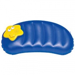 Подушка надувная с FM-радио; синий с желтым; 44х20х24 см; пластик