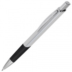 SQUARE, ручка шарикова¤ с грипом, серебристый/хром, металл