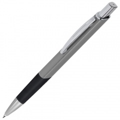SQUARE, ручка шарикова¤ с грипом, серый/хром, металл