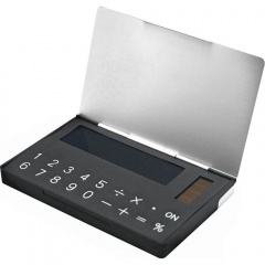 Калькулятор с визитницей; 9,8х6,1х1 см; металл,пластик