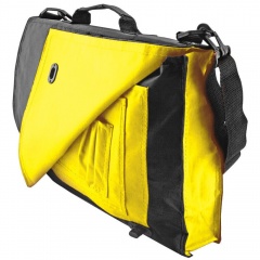 Конференц-сумка "Pilot"; черный с желтым; 38х27х7 см; полиэстер