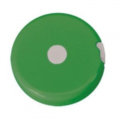 Рулетка "Кнопка" (1,5 м); светло-зеленый; D=5 см; H=1,2 см; пластик; тампопечать