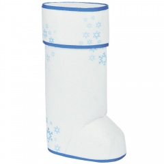 Упаковка подарочная "ВАЛЕНОК", белый/синий, 35х20 см, войлок, термотрансфер, шеврон