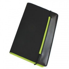 Визитница "New Style" на резинке  (60 визиток), черный с зеленым; 19,8х12х2 см; нейлон;