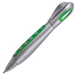 GALAXY, ручка шариковая, зеленый/хром, пластик/металл