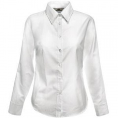  "Lady-Fit Long Sleeve Oxford Shirt", _L, 70% /, 30% /, 130 /2