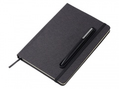 Блокнот А5 NotaBene с металлической шариковой ручкой и подставкой для телефона