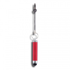 Брелок для ключей с ручкой-стилусом, красный