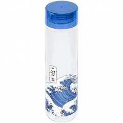 Бутылка для воды «Не разлейся вода», прозрачная с синей крышкой