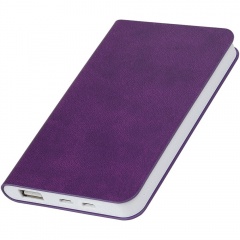Универсальный аккумулятор "Softi" (5000mAh),фиолетовый, 7,5х12,1х1,1см, искусственная кожа