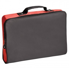 Конференц-сумка "Folder"; черный с красным; 39,5х30х5 см; полиэстер