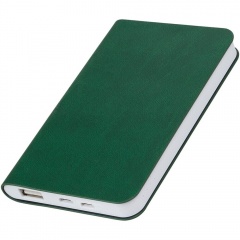 Универсальный аккумулятор "Softi" (5000mAh),зеленый, 7,5х12,1х1,1см, искусственная кожа,пл