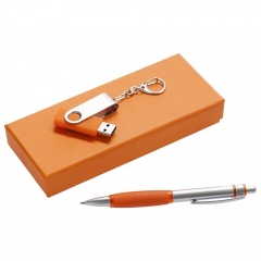 Набор Notes: ручка и флешка 8 Гб, оранжевый