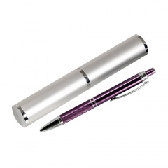 Шариковая ручка Crocus, фиолетовая, в тубусе